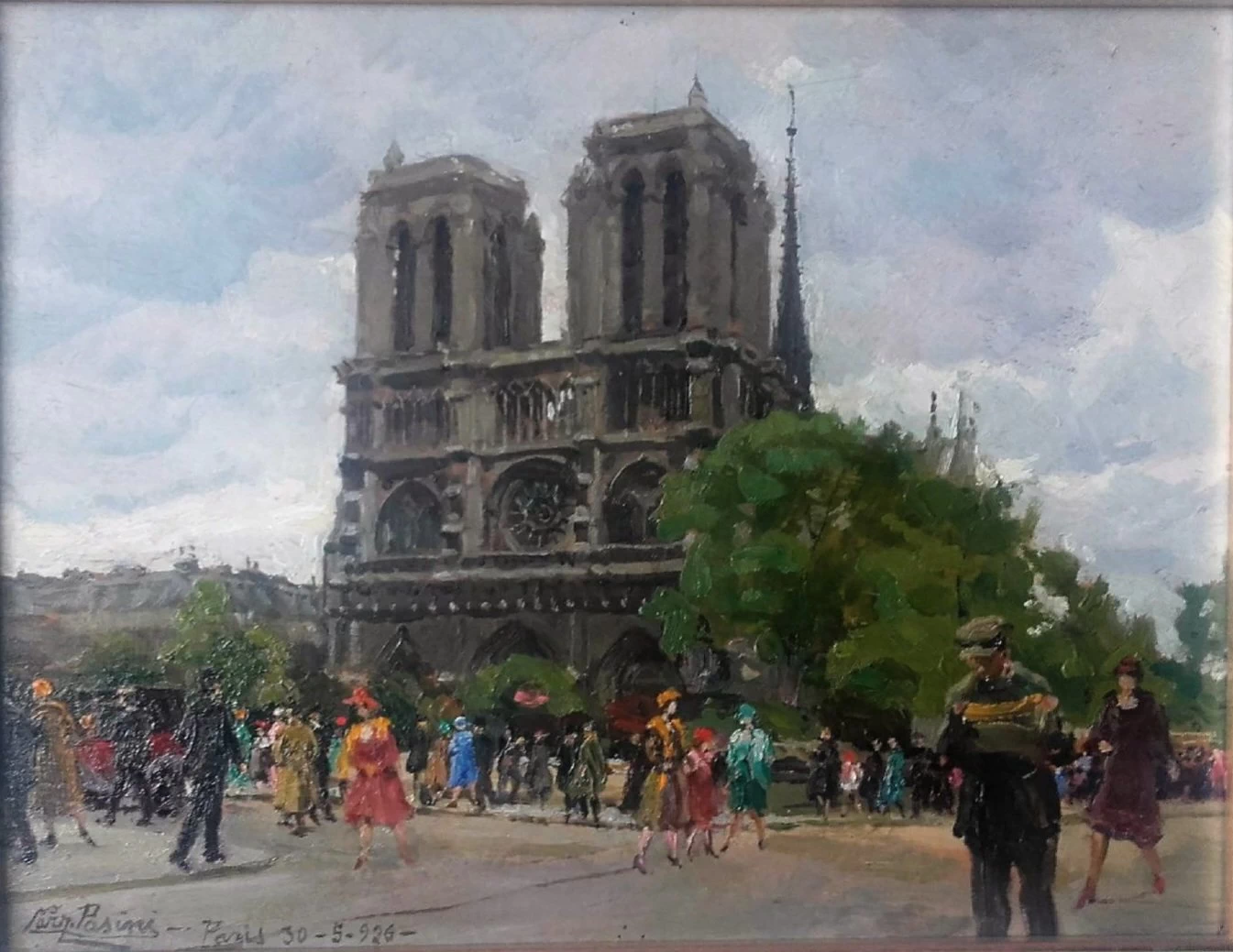 Davanti a Notre Dame, Parigi, 1926